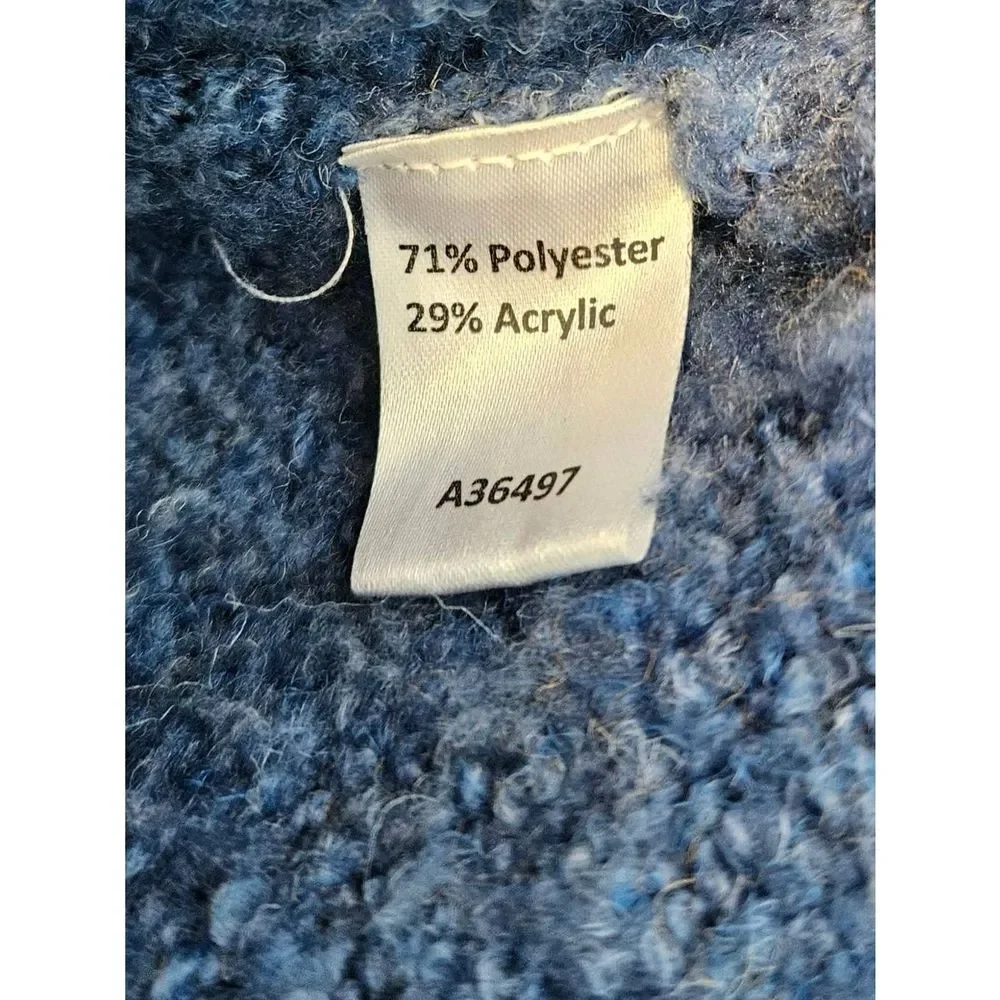 Appleseeds Blue Fuzzy Cardigan Womens Large - Picture 7 of 9